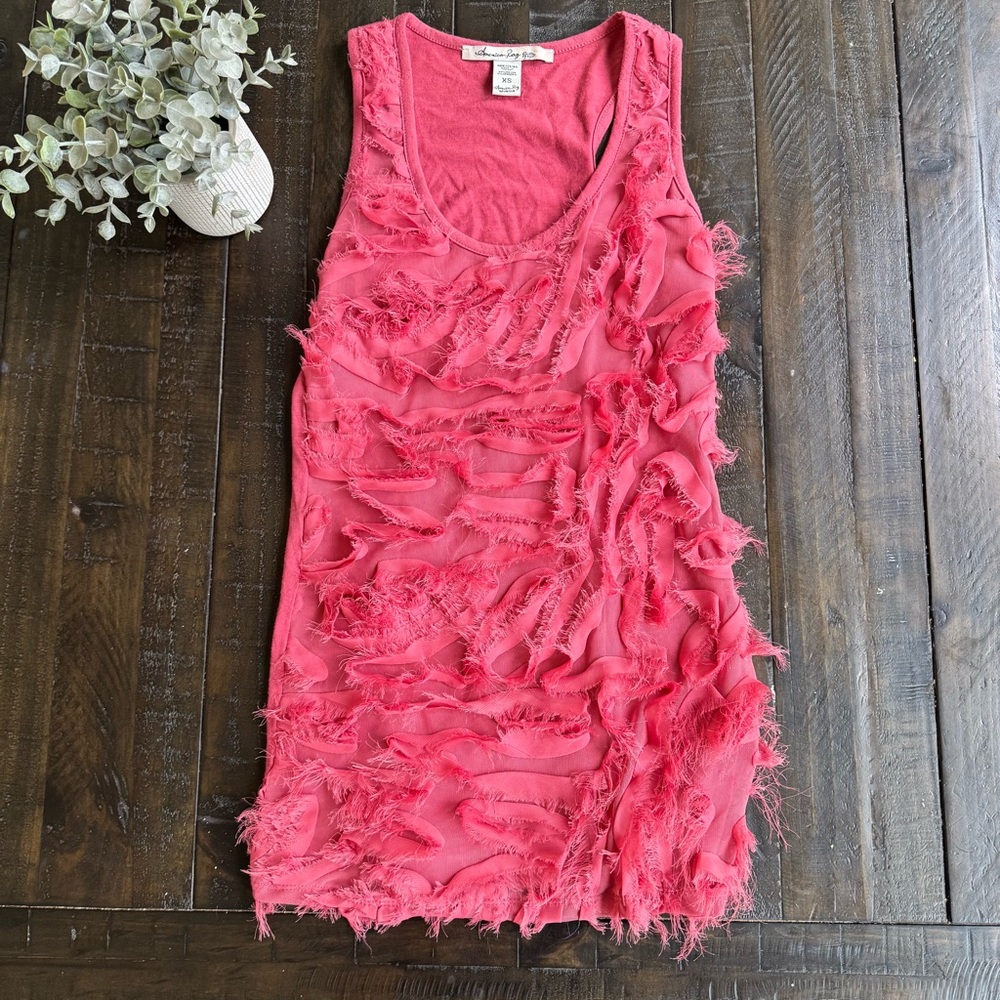 American Rag rose textured tank top shirt